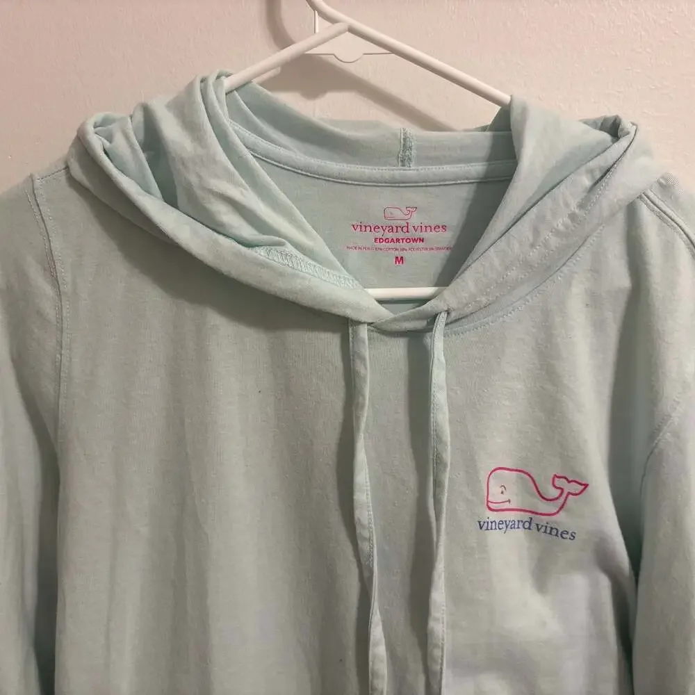 Vineyard Vines Green Whale Hoodie Tee - Picture 2 of 3